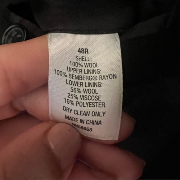 Loro Piana Nordstrom Men's Storm System Black Wool Over Coat Size 48R - Picture 9 of 14